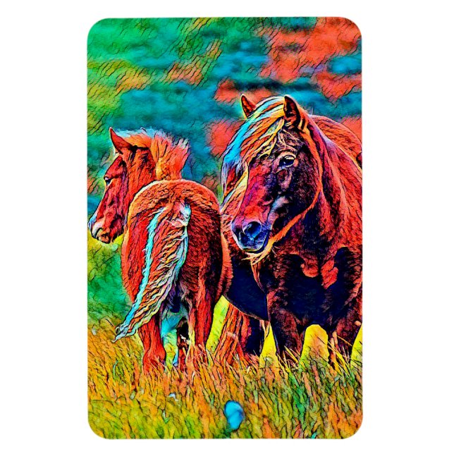 AnimalColor_Horse_018 Magnet (Vertikal)