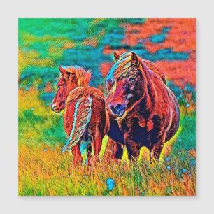AnimalColor_Horse_018 Magnetkarte