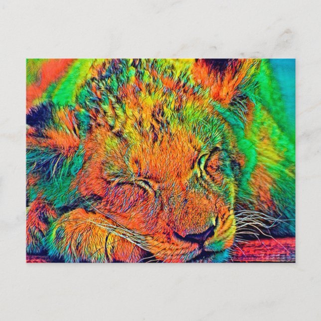 AnimalColor_Lion_002 Postkarte (Vorderseite)