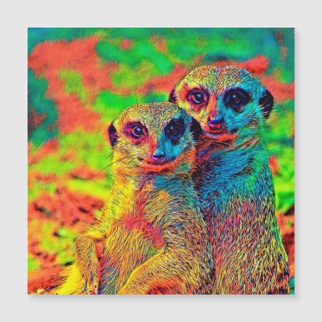 AnimalColor_Meerkat_002 Magnetkarte (Vorderseite)