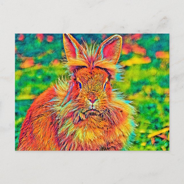 AnimalColor_Rabbit_004 Postkarte (Vorderseite)