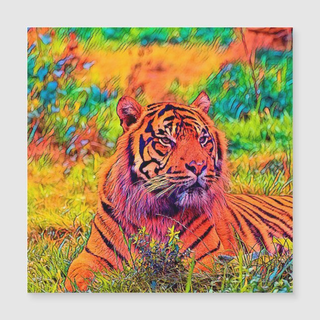 AnimalColor_Tiger_002 Magnetkarte (Vorderseite)
