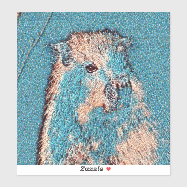 AnimalMix_Capybara_001 Aufkleber (Blatt)