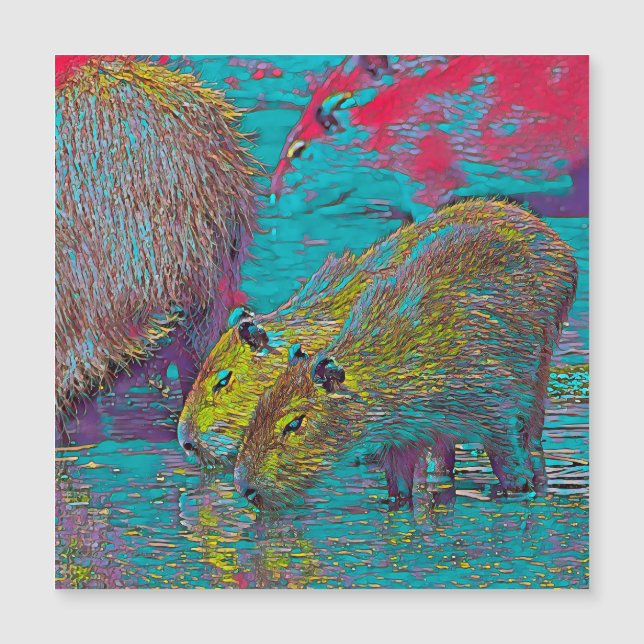 AnimalMix_Capybara_005 Magnetkarte (Vorderseite)