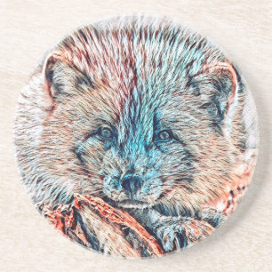 AnimalMix_Fox_009 Getränkeuntersetzer