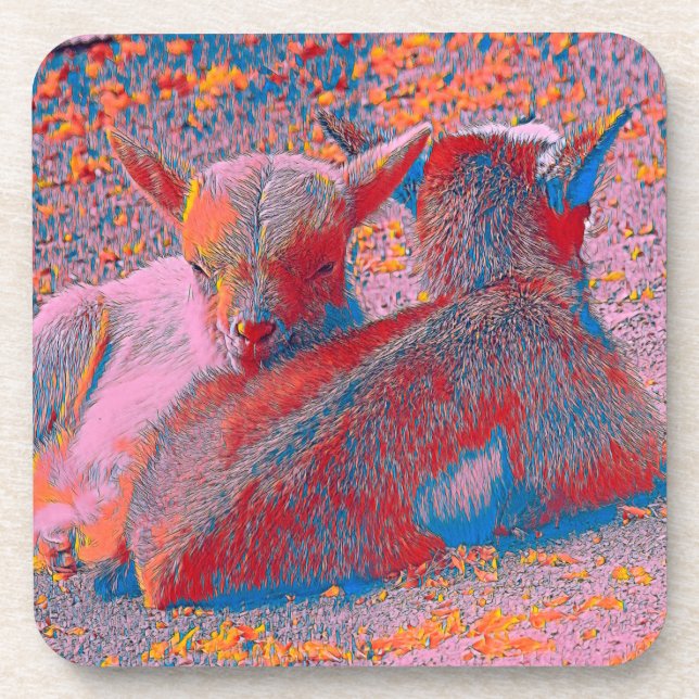AnimalMix_Goat_003 Getränkeuntersetzer (Vorderseite)