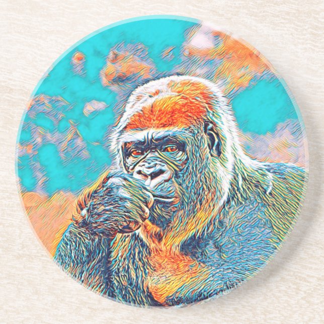 AnimalMix_Gorilla_001 Getränkeuntersetzer (Vorne)