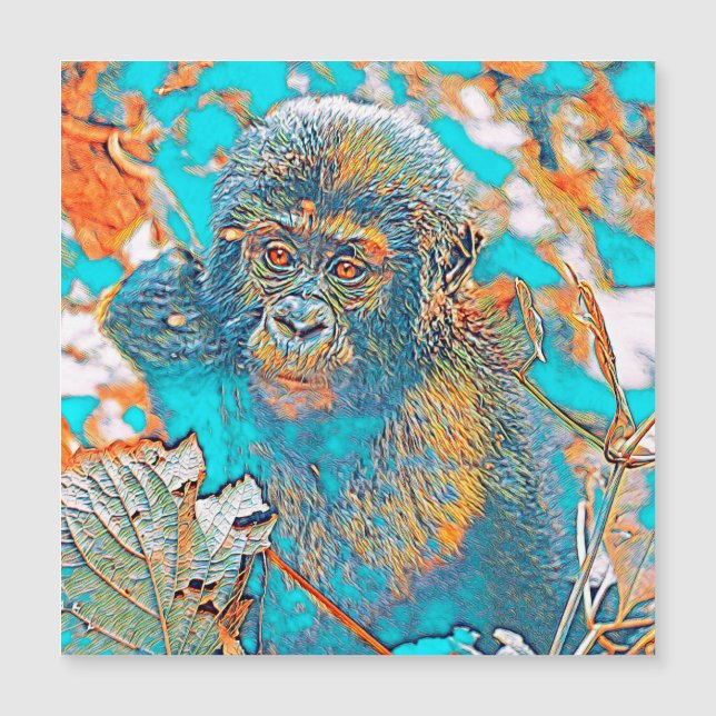 AnimalMix_Gorilla_002 Magnetkarte (Vorderseite)