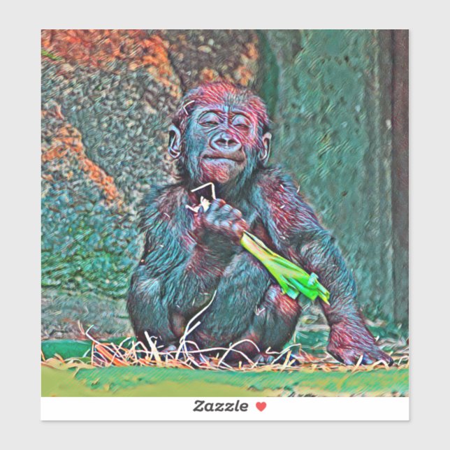 AnimalMix_Gorilla_004 Aufkleber (Blatt)