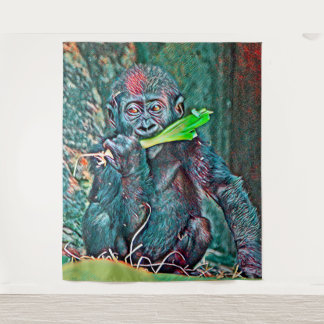 AnimalMix_Gorilla_005 Wandteppich