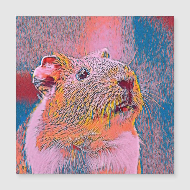AnimalMix_Guineapig_001 Magnetkarte (Vorderseite)