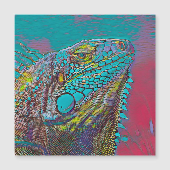AnimalMix_Iguana_011 Magnetkarte (Vorderseite)