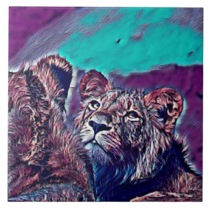 AnimalMix_Lion_008 Fliese