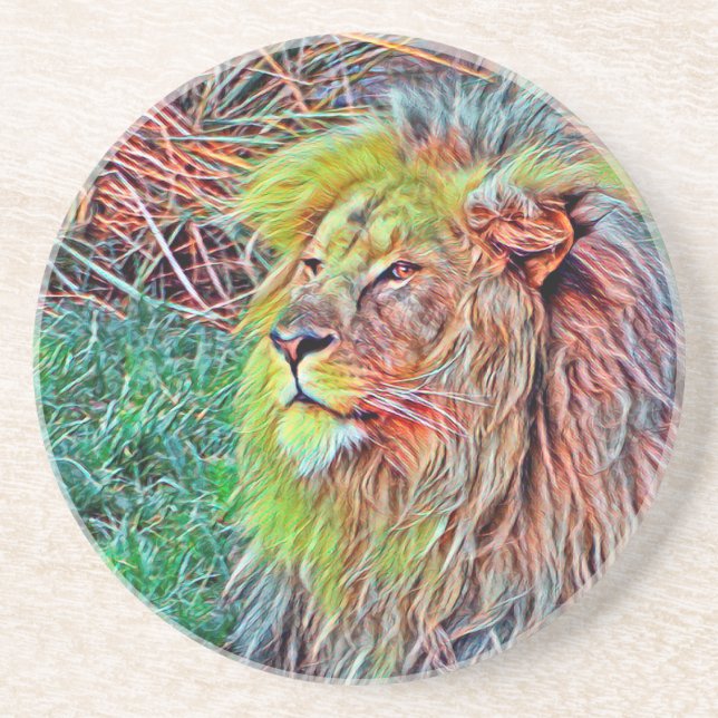 AnimalMix_Lion_014 Getränkeuntersetzer (Vorne)
