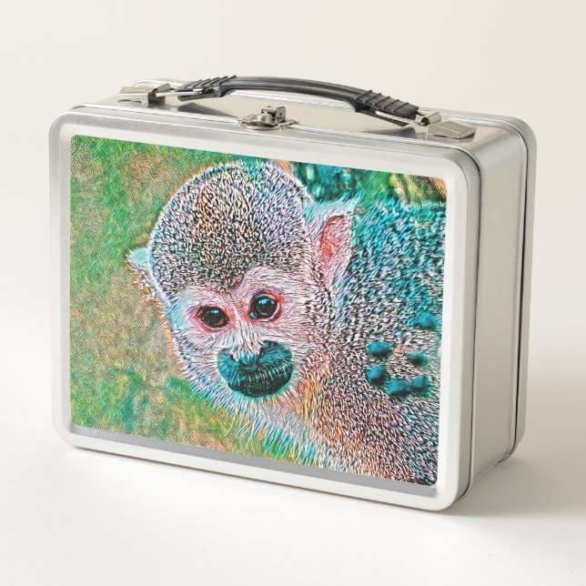 AnimalMix_Monkey_010 Metall Brotdose (Vorderseite)