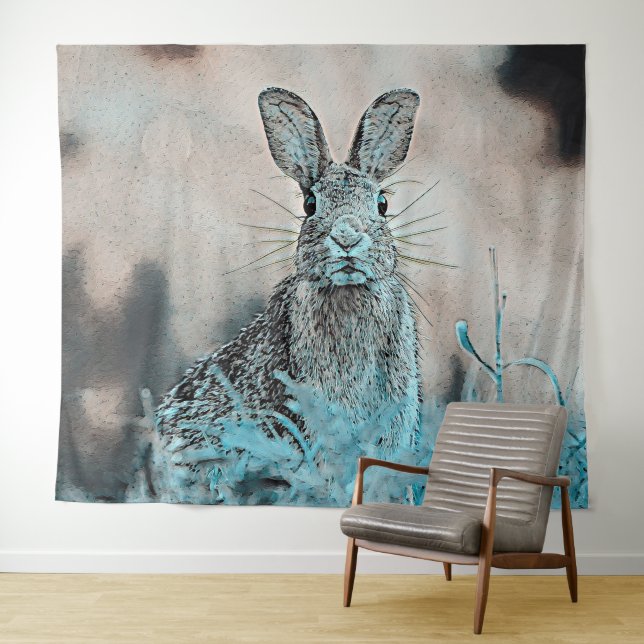 AnimalMix_Rabbit_024 Wandteppich (Beispiel (Horizontal))