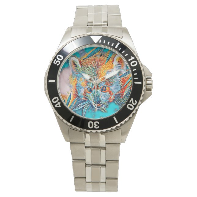 AnimalMix_RedPanda_001 Armbanduhr (Vorderseite)