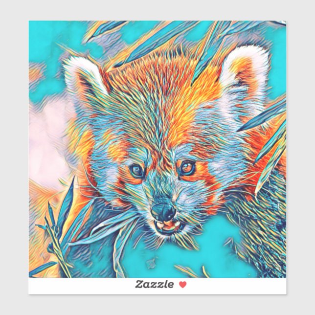 AnimalMix_RedPanda_001 Aufkleber (Blatt)