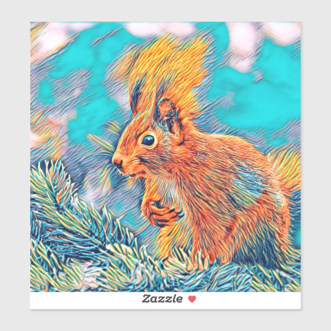 AnimalMix_Squirrel_001 Aufkleber (Blatt)