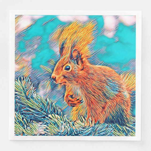 AnimalMix_Squirrel_001_by_JAMColors Serviette (Vorderseite)