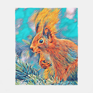 AnimalMix_Squirrel_001 Fleecedecke