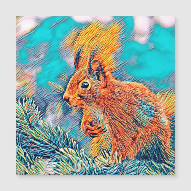 AnimalMix_Squirrel_001 Magnetkarte (Vorderseite)