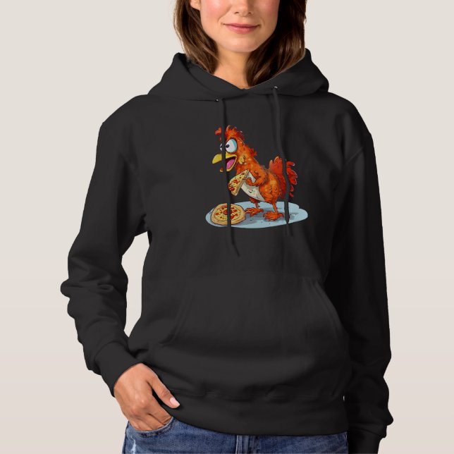 animals and fast food pizza chicken hoodie (Vorderseite)