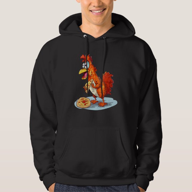 animals and fast food pizza chicken hoodie (Vorderseite)