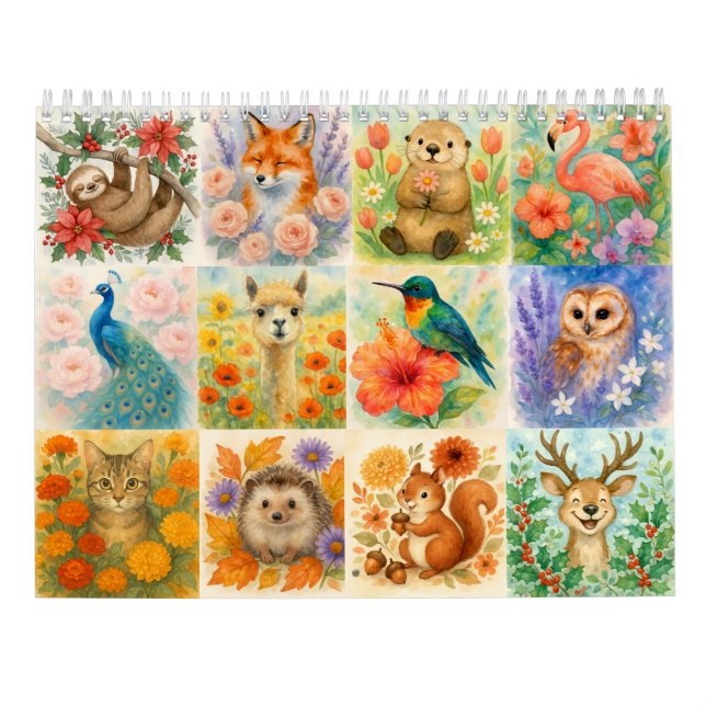 Animals and Florals Kalender (Rückseite)