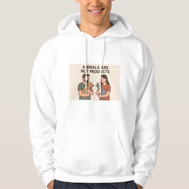 Animals Are Not Products – Minimalist Compassion A Hoodie (Vorderseite)
