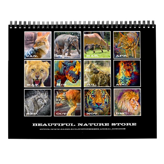 Animals Art Calendar (Type-C) Kalender (Rückseite)