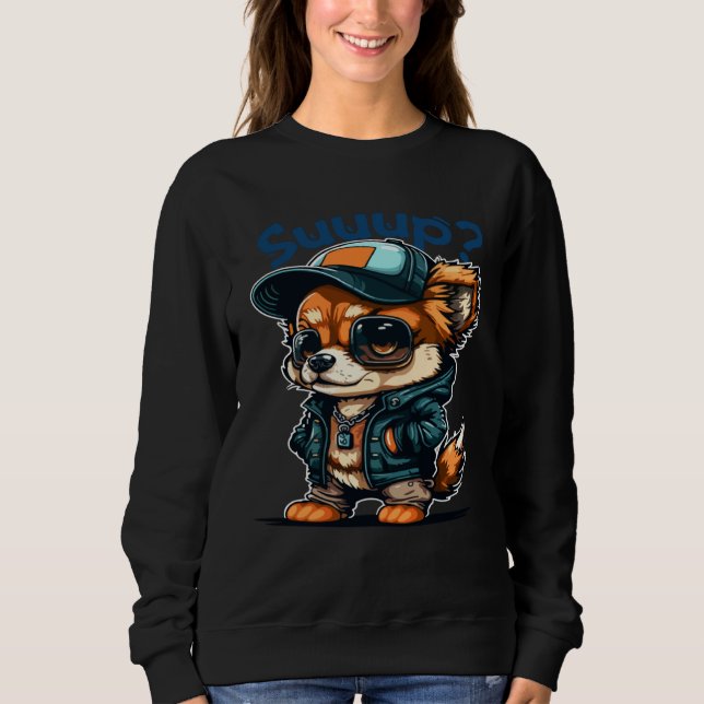 Animals Dog Cat Owl Fox Cute  8 Sweatshirt (Vorderseite)