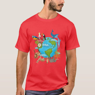 Animals Earth Day Save Animals Earth Animal Lover  T-Shirt