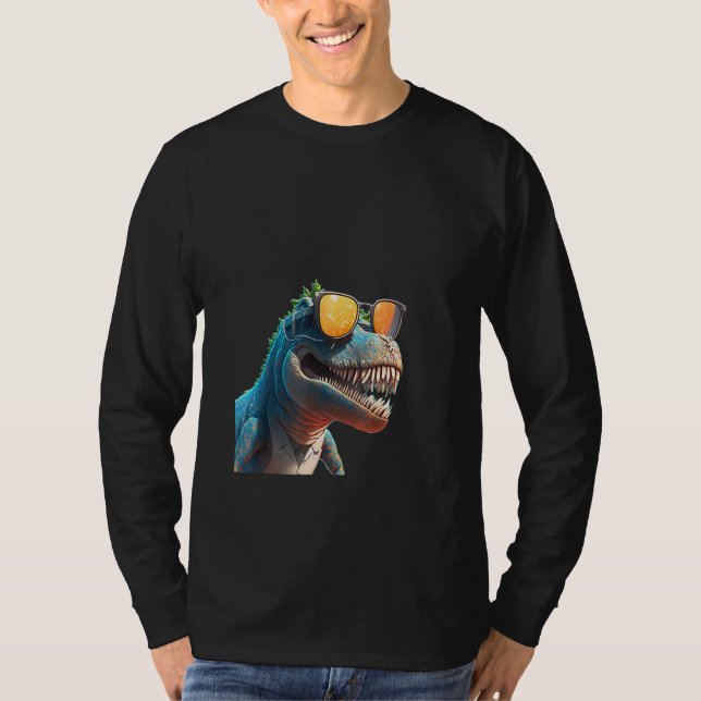 Animals Graphic  rex Dinosaur Wearing Sunglasses T-Shirt (Vorderseite)