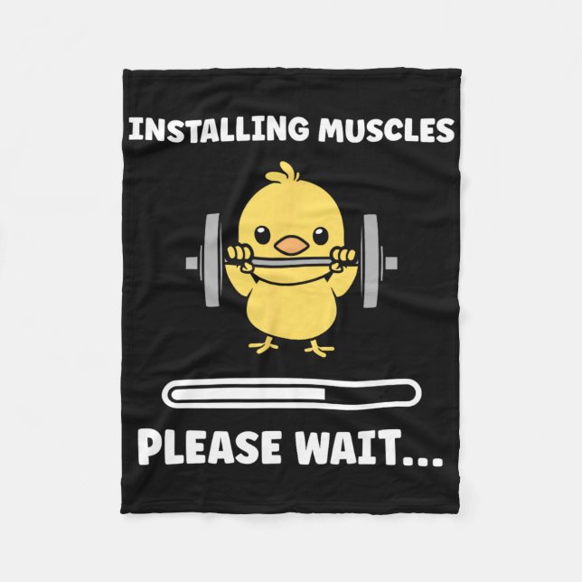Animals Installing Muscles Fitness Bodybuilding Ch Fleecedecke (Vorderseite)