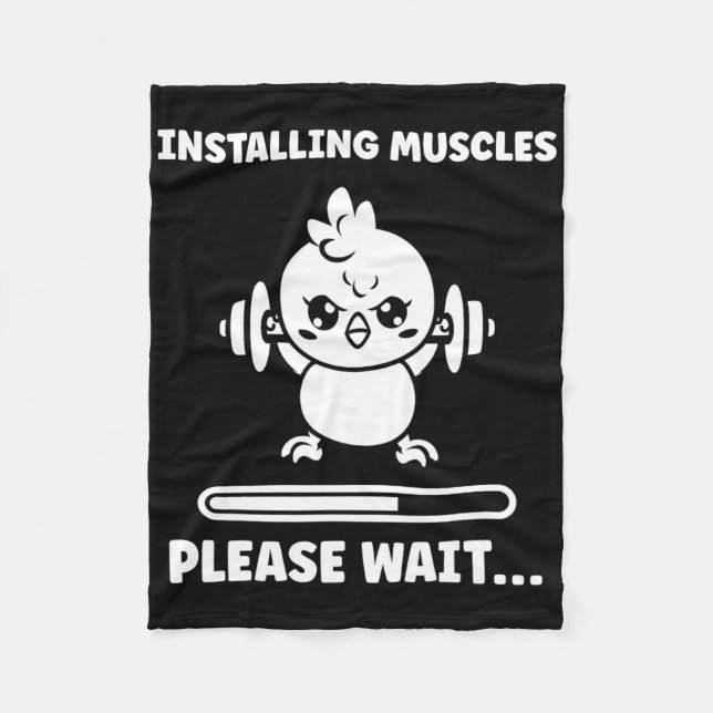 Animals Installing Muscles Fitness Bodybuilding Ch Fleecedecke (Vorderseite)