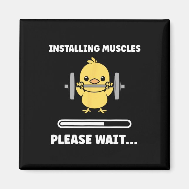 Animals Installing Muscles Fitness Bodybuilding Ch Magnet (Vorne)