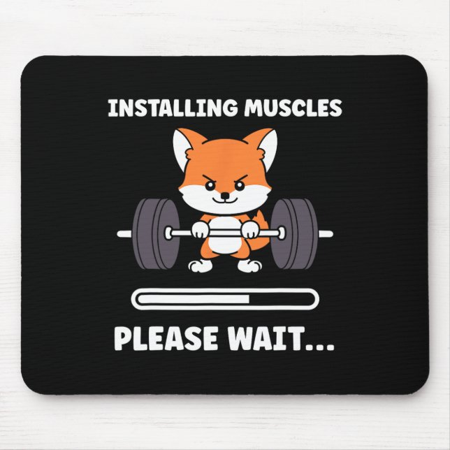 Animals Installing Muscles Fitness Bodybuilding Fo Mousepad (Vorne)