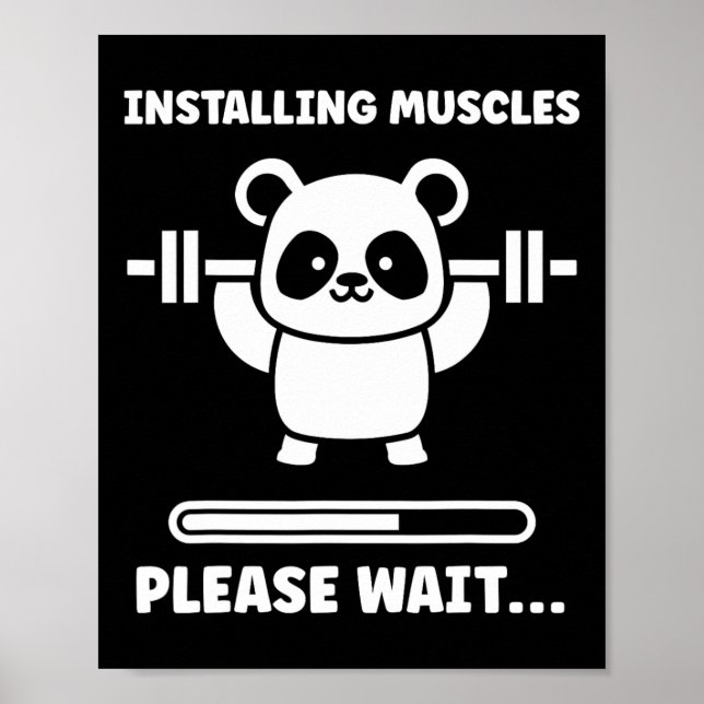 Animals Installing Muscles Fitness Bodybuilding Ko Poster (Vorne)