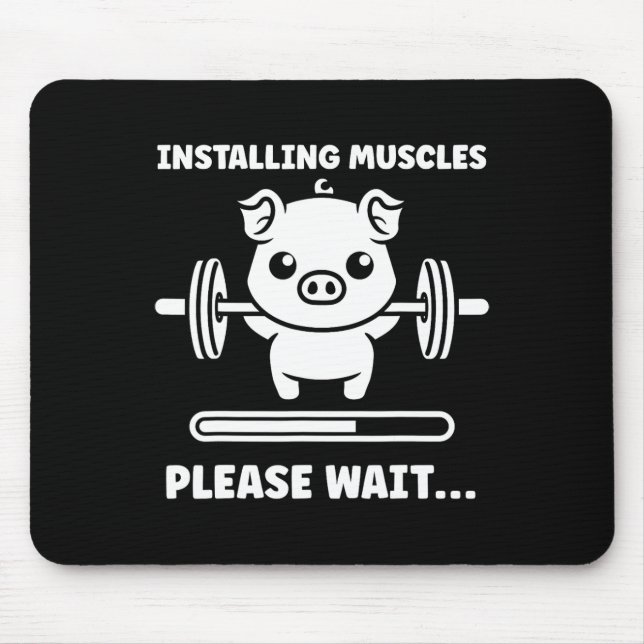Animals Installing Muscles Fitness Bodybuilding Pi Mousepad (Vorne)
