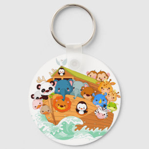 Animals On Noahs Art Keychain Schlüsselanhänger