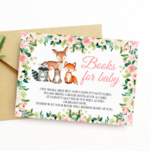 Animals & Pink Rose Book for Baby Enclosure Card Begleitkarte