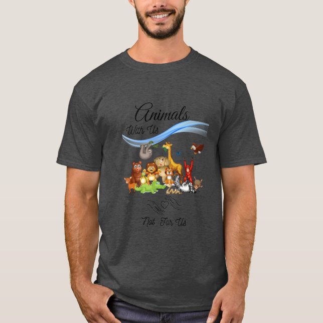 animals with us not for us retro T-Shirt (Vorderseite)