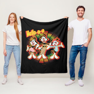 Animaniacs Hello-o-o Retro Equalizer Graphic Fleecedecke