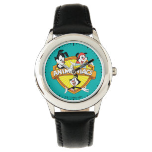 Animaniacs Warner Brothers & Sister WB Shield Armbanduhr