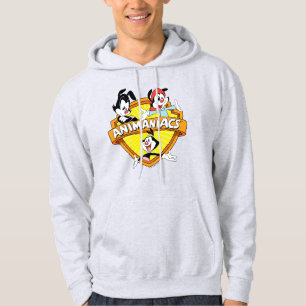 Animaniacs Warner Brothers & Sister WB Shield Hoodie