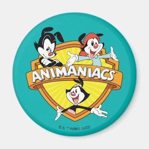 Animaniacs   Warner Brothers & Sister WB Shield Magnet