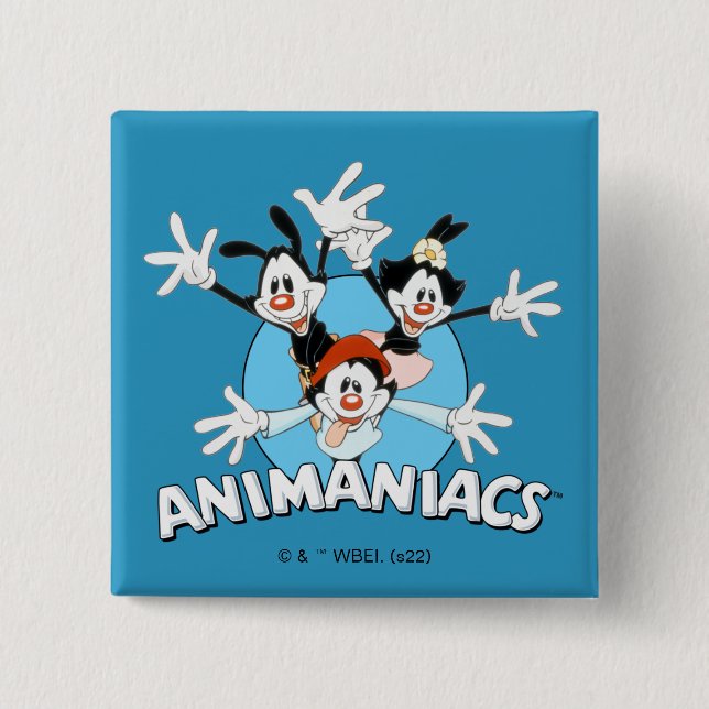 Animaniacs | Warner Siblings Arms Wide Graphic Button (Vorderseite)