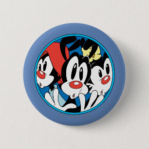 Animaniacs   Warner Siblings Circle Graphic Button