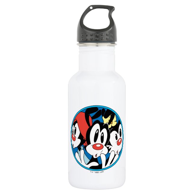 Animaniacs | Warner Siblings Circle Graphic Edelstahlflasche (Vorderseite)